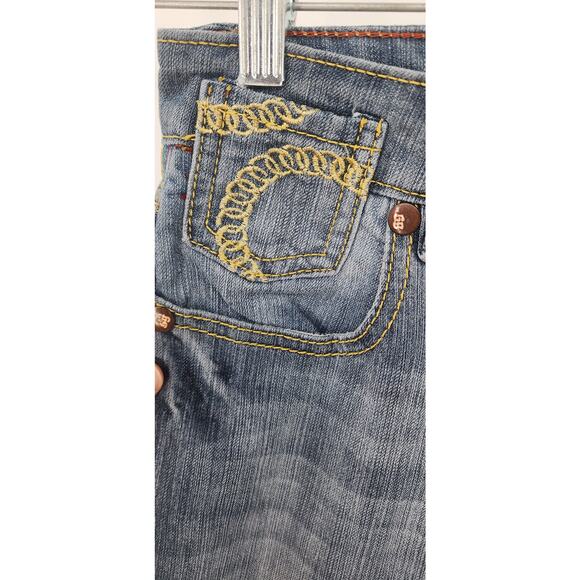 Kids Boys Wide Leg Coogi Gold Loop Chain Jeans‎ Embroidered Size 7/8 - Picture 8 of 10